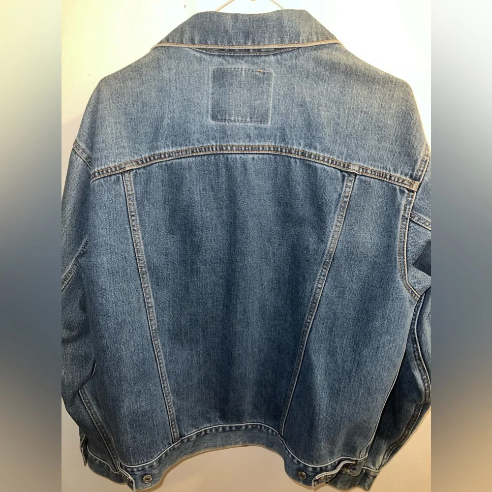 Levi Strauss Signature Standard Trucker  Jean Blue Denim Jacket Men's Size Lg. - Picture 8 of 11